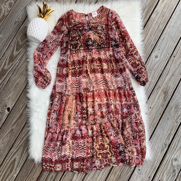 Knox Rose Dresses & Skirts - Knox Rose Boho Printed Midi Dress